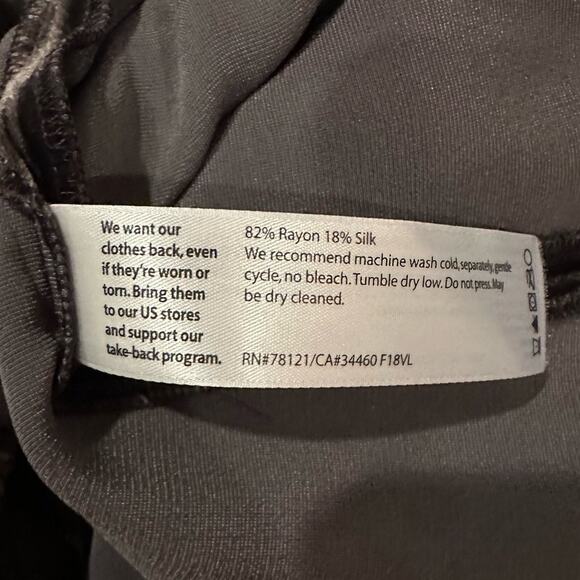 NWT Eileen Fisher Dress Crushed Velvet Mock Neck Tie Back Sheath Oversized - Picture 13 of 16